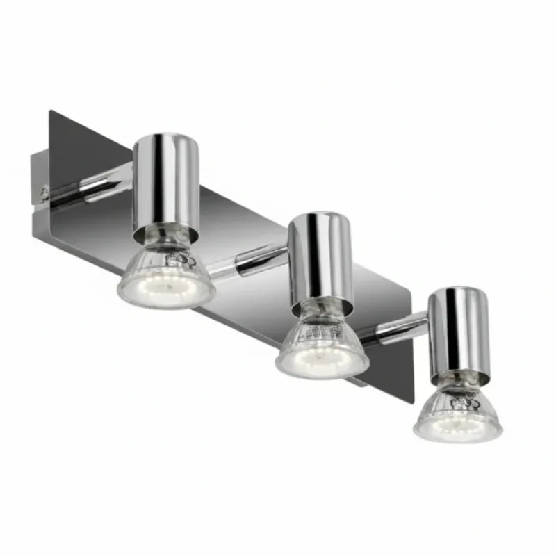 Spiegellampe Wandlampe Chrom 32cm 3x GU10 LED 4W IP23
