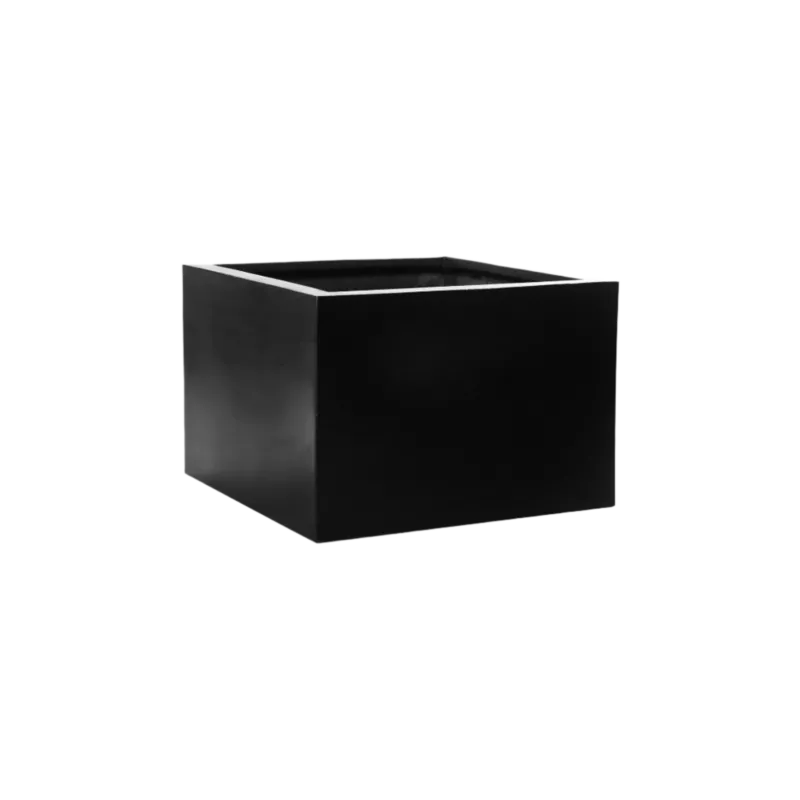 Jumbo Middle High Pflanzkübel Schwarz aus Fiberstone – freigestellt