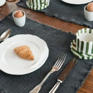Handloom Placemats Dark grey (Set of 2)