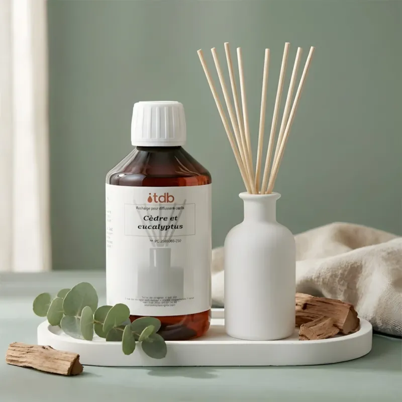 Cèdre et eucalyptus - Recharge pour diffuseur recharge parfum pour diffuseur d'ambiance flacon Terre de Bougies